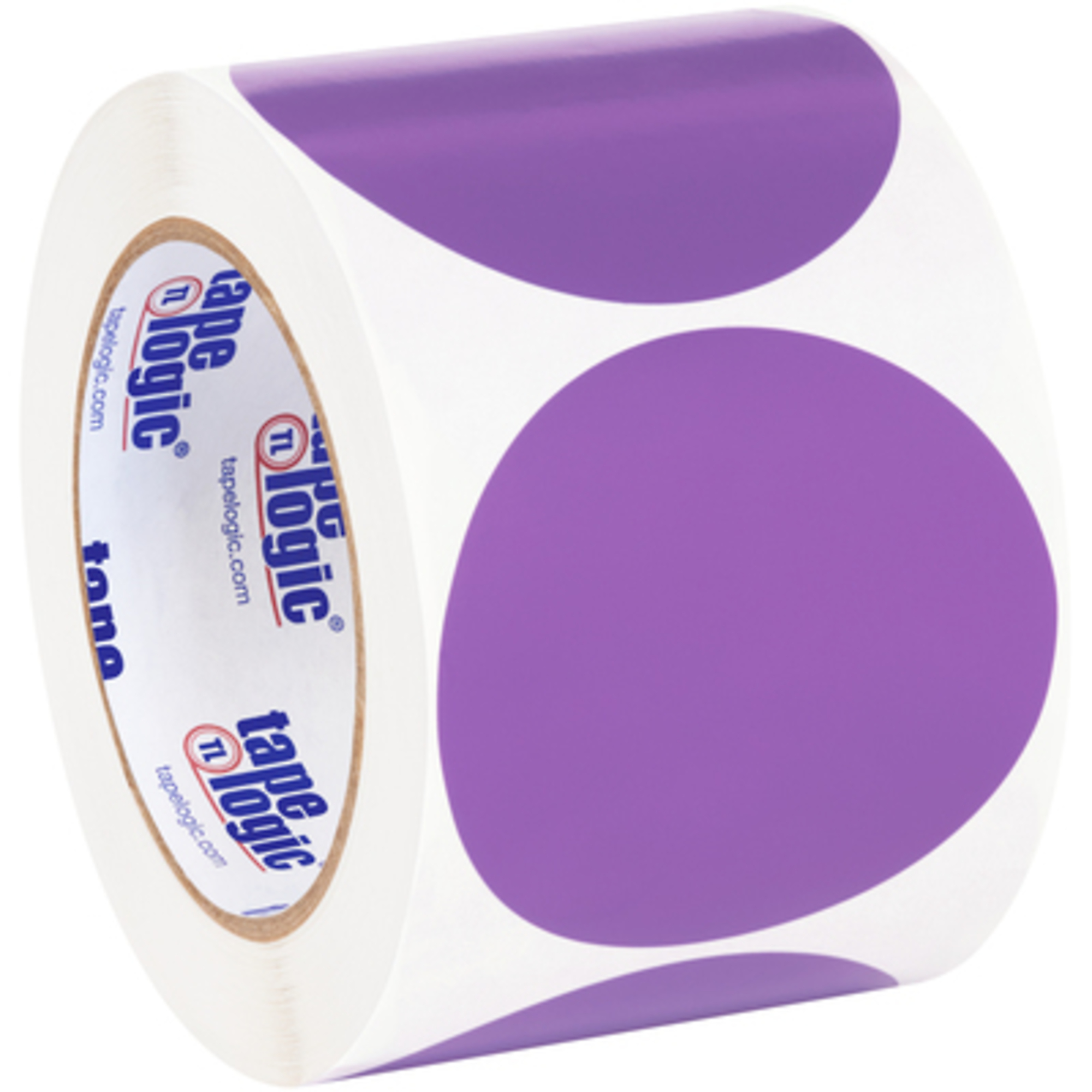 Stock Packaging Inventory Circle Labels — 3in., Purple, 500 Pcs, Model# DL614M